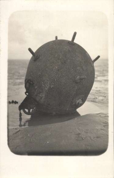 Photo Postcard anchor mine, sea mine