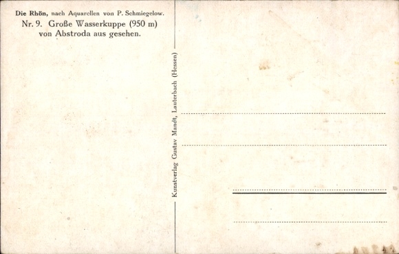 Postcard Abtsroda Poppenhausen on the Wasserkuppe Rhön