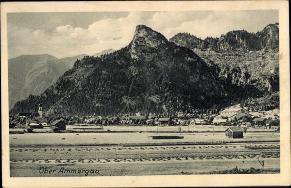 Postcard Oberammergau in Upper Bavaria, Panorama
