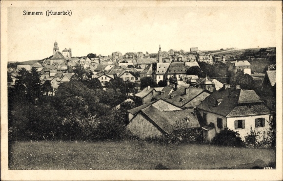 Postcard Simmern im Hunsrück, general view