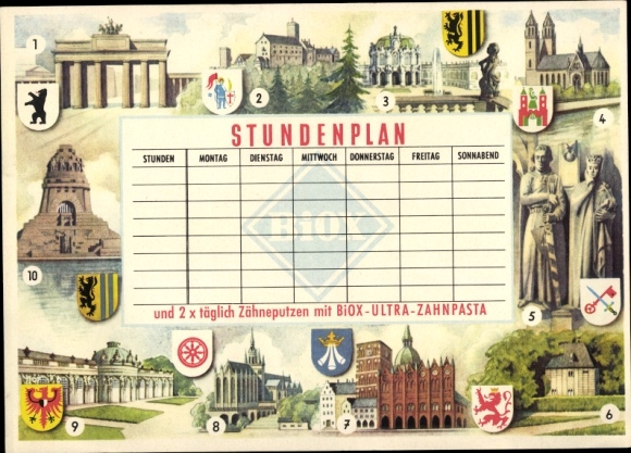 Timetable BIOX-Ultra oxygen toothpaste - Do you know Central Germany East Germany around 1960
