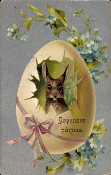 Greeting card Happy Easter, Easter Bunny, Easter Egg