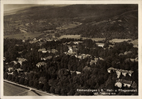 KP Emmendingen im Breisgau Baden, zdjęcie lotnicze, sanatorium i dom opieki, widok na miasto