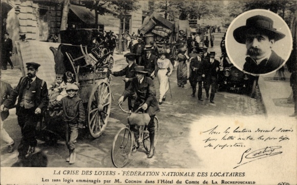 Postcard Paris, La Crise Des Loyers, Fédération Nationale des Locataires, Les sans logis emménagés