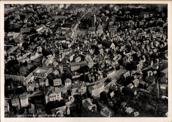 Postcard Siegen in Westphalia, total view, aerial photograph