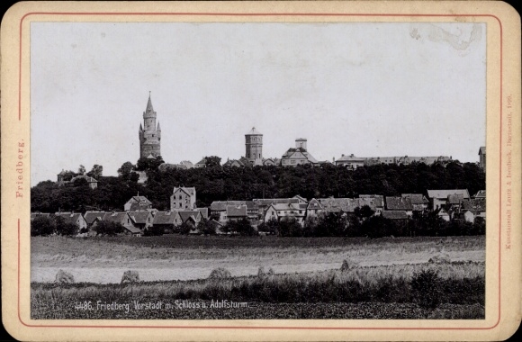 Cabinet Photo Friedberg in Hessen, suburb, castle, Adolfsturm