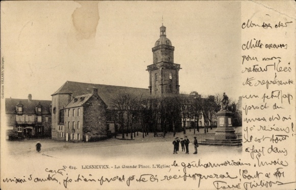 KP Lesneven Finistère, Grande Place, kościół