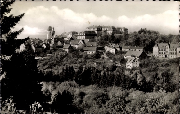Postcard Hachenburg in the Westerwald, partial view