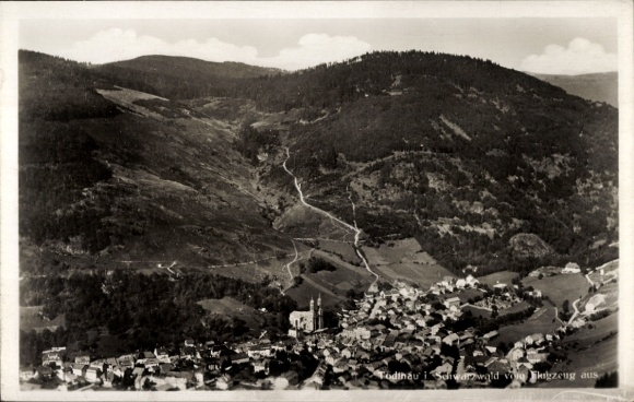 Postcard Todtnau in the Black Forest, aerial photograph
