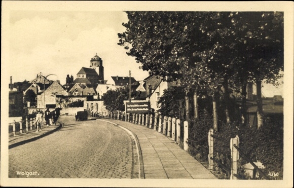 Ak Wolgast in Mecklenburg Vorpommern, Straßenansicht