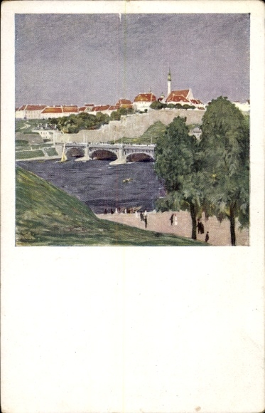 KP Narva Narwa Estonia, widok częściowy, most