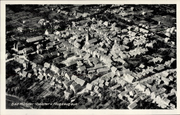 Postcard Bad Münder am Deister, aerial photograph