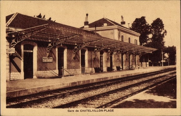 Postcard Châtelaillon Beach Charente Maritime, The Station