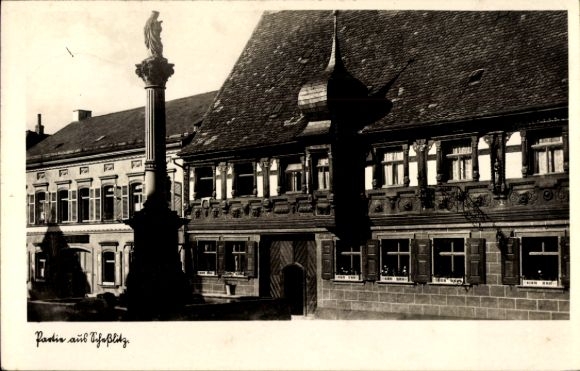Postcard Schesslitz Scheßlitz in Upper Franconia, part of the castle square