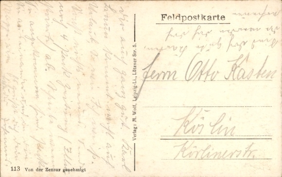 Postcard Saint Souplet Nord, train station, track side, German soldiers
