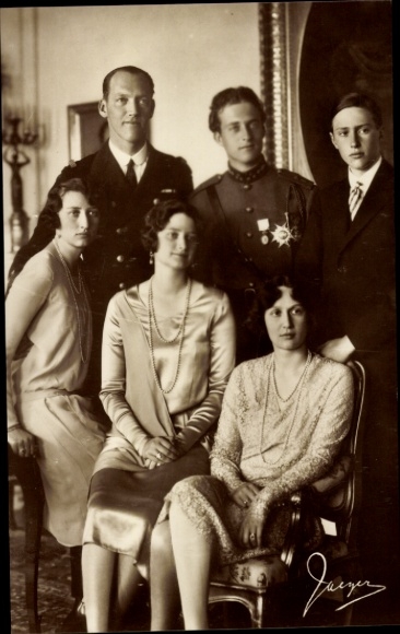 Picture Crown Prince Leopold of Belgium, Prince Axel of Denmark, Princess Martha