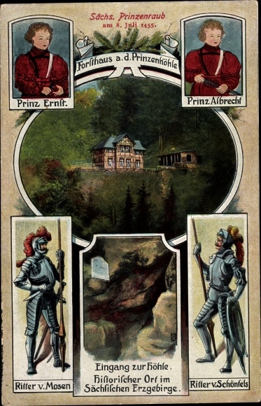 Artist PC Hartenstein in the Erzgebirge of Saxony, Forsthaus prince cave, prince robbery Ernst and Albrecht