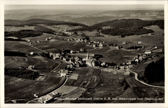 Ak Schönwald im Schwarzwald, Fliegeraufnahme