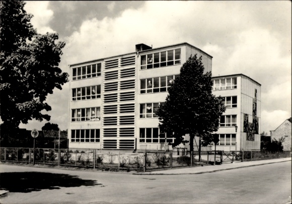Postcard Sömmerda in Thuringia, Dr. Theodor Neubauer High School