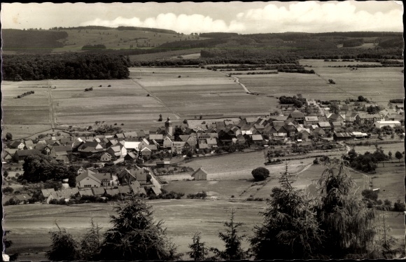 Ak Schwarzenborn am Knüll Hesse, stadsgezicht, landschap