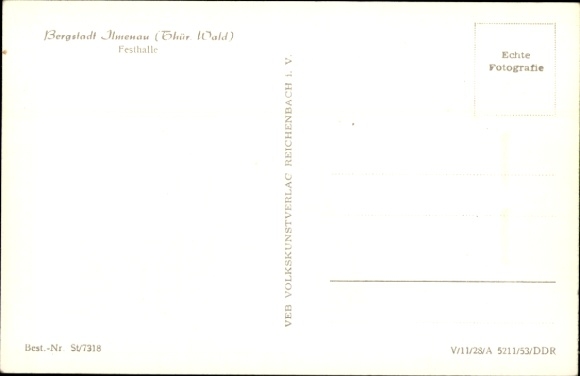 Postcard Ilmenau in the Ilm district of Thuringia, side view of the festival hall