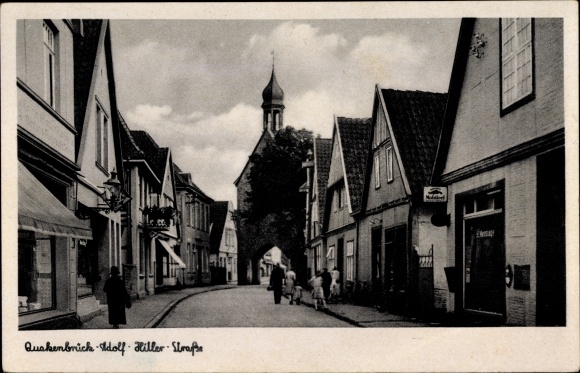 Ak Quakenbrück in Niedersachsen, Adolf Hitler Straße