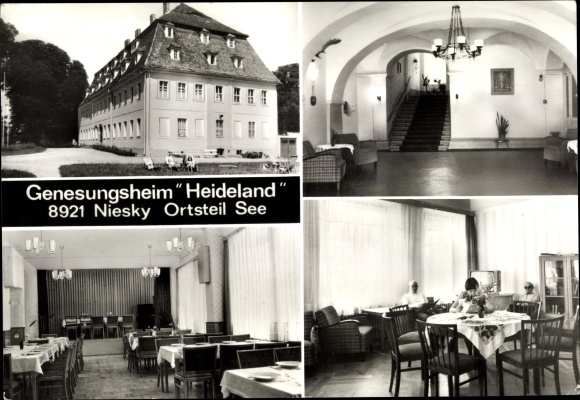 Postcard See Niesky in Upper Lusatia, convalescent home Heideland