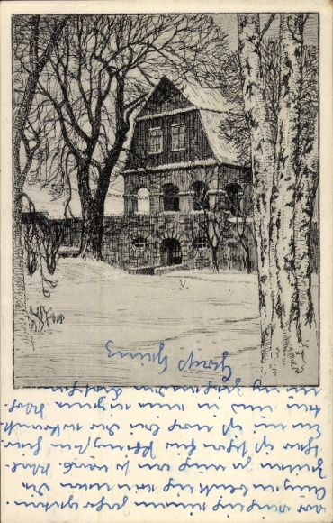 Artysta KP Buhla w Eichsfeld, budynek, widok zimowy