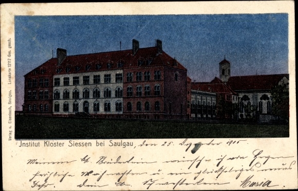 Luna Postcard Siessen Siessen Bad Saulgau in Upper Swabia, Institute Kloster Siessen