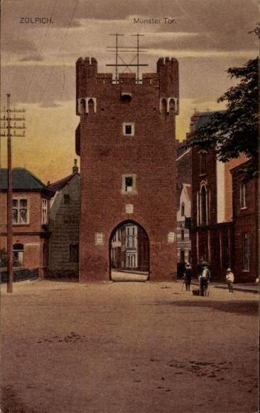 Postcard Zülpich North Rhine Westphalia, Münster Gate