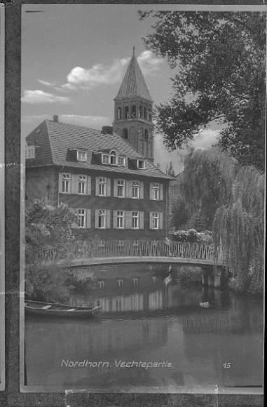 9 Negative von Nordhorn, Ehrenmal, Kirche, Gildehauserweg, Vechtepartie