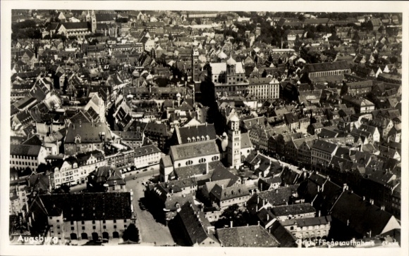 Ak Augsburg in Schwaben, Fliegeraufnahme