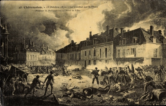 KP Châteaudun Eure et Loir, 18 października 1870, Ostatnia bitwa, scena pola bitwy