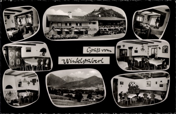 Postcard Winkl Fischbachau Oberbayern, Cafe Winklstüberl, interior view