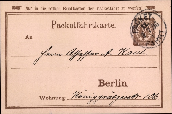 KP Berlin, bilet pakietowy, poczta miejska