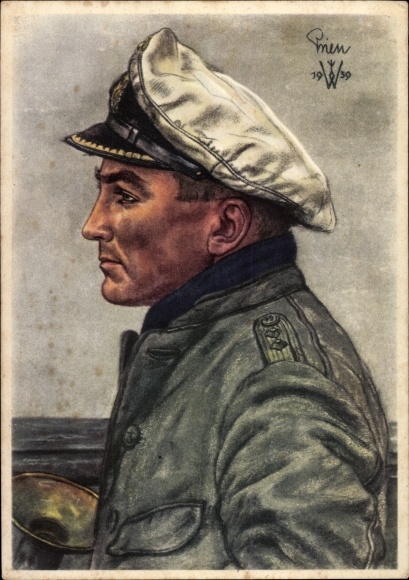 Artist PC Willrich, Wolfgang, lieutenant captain Günther Prien, recipient of the Knight&#39;s Cross