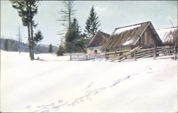 Postcard Mönichkirchen in Niederösterreich, Mönichkirchner Schwaig, winter view