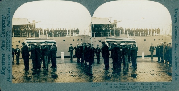 Stereo Foto Washington D.C., America's unknown soldier comes home to his native soil