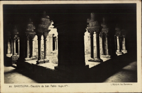 KP Barcelona Katalonia Hiszpania, Claustro de San Pablo, kolumny, architektura