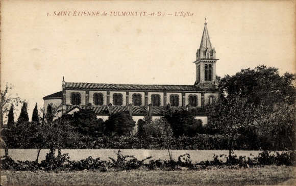 Ak Saint-Etienne-de-Tulmont Tarn-et-Garonne, Kirche