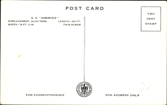 Ak USL-stoomboot SS America