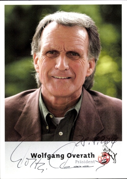 Autogrammkarte Präsident Wolfgang Overath, 1. FC Köln, Autogramm