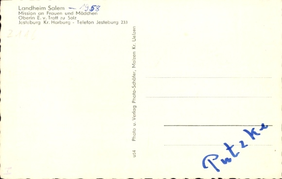 Postcard Jesteburg in Lower Saxony, Landheim Salem