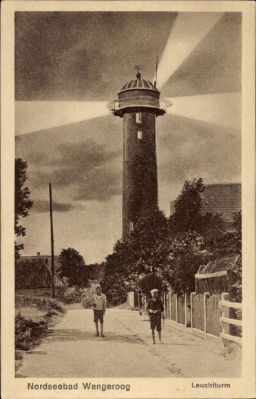 Ak Nordseebad Wangerooge in Ostfriesland, Leuchtturm