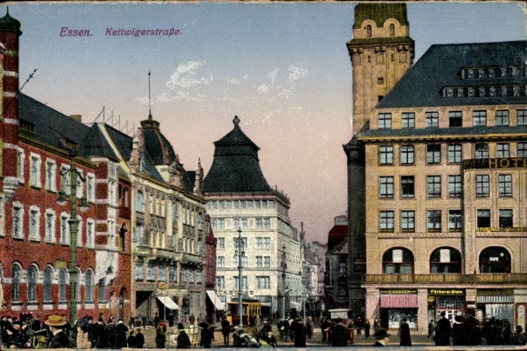 Postcard Essen in the Ruhr area, Kettwiger Straße