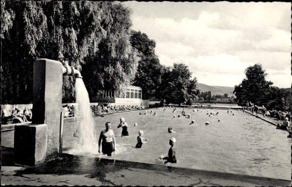 Postcard Niederbreisig Bad Breisig am Rhein, Large Swimming Pool