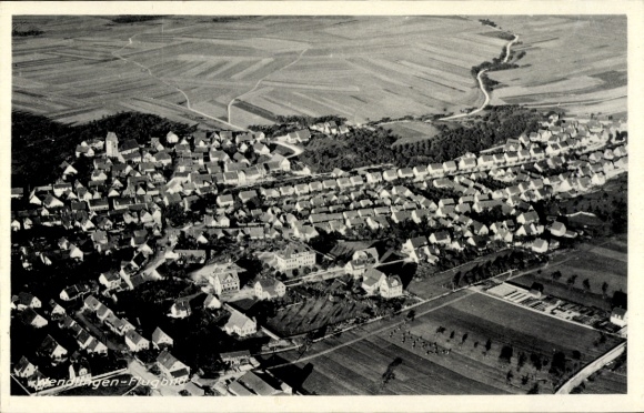 Postcard Wendlingen am Neckar Baden Württemberg, aerial photograph