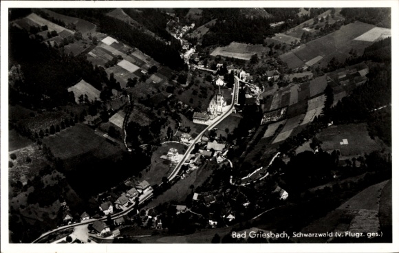 Ak Bad Griesbach im Schwarzwald, Fliegeraufnahme