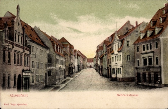 Ak Querfurt im Saalekreis, Nebraer Straße, Gasthof zum Löwen