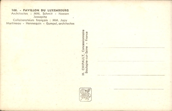 Ak Paris VI Luxembourg, Pavilion du Luxembourg, Exposition Internationale, Parijs 1937, Archite...